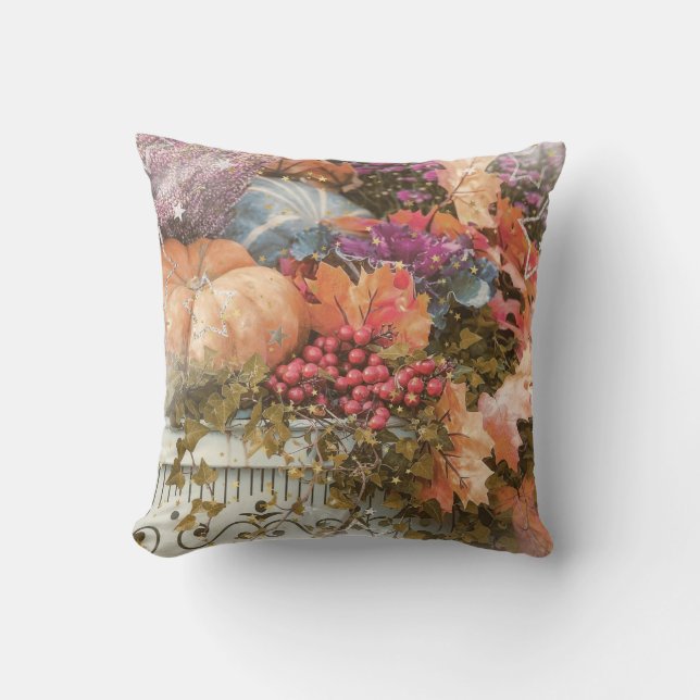 The lovely  harvest Throw Pillow (Front)