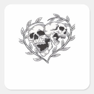 The Lover Till Death Do Us Square Sticker