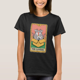 The Lovers Cuddling Cats Funny Tarot Card Cat 1 T-Shirt