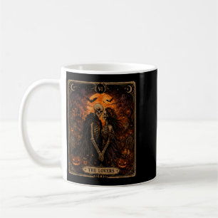 The Lovers Halloween Tarot Card Skeleton Couple Coffee Mug