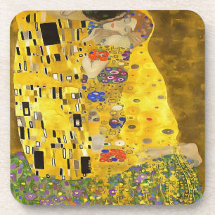 The Lovers Kiss Fine Art Acrylic Painting Coaster