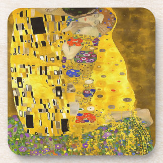 The Lovers Kiss Fine Art Acrylic Painting Coaster