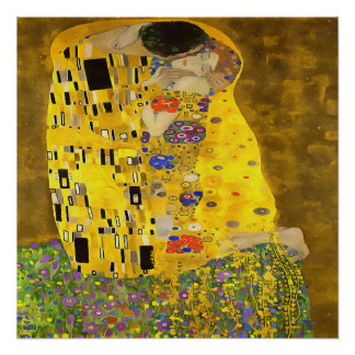 The Lovers Kiss Fine Art Acrylic Painting Poster