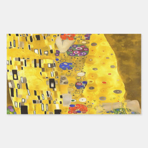 The Lovers Kiss Fine Art Acrylic Painting Rectangular Sticker