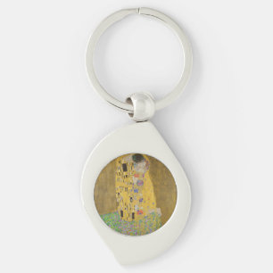 The Lovers Kissing Embrace by Gustav Klimt Key Ring