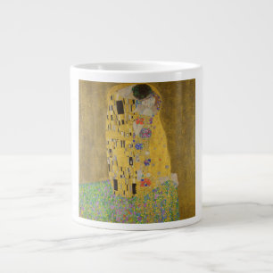 The Lovers Kissing Embrace by Gustav Klimt Large Coffee Mug