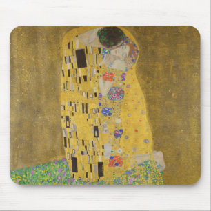 The Lovers Kissing Embrace by Gustav Klimt Mouse Mat