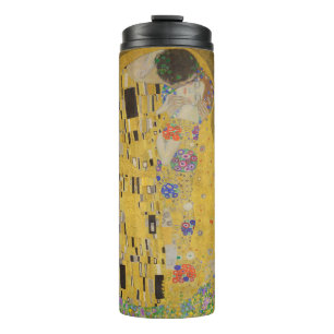 The Lovers Kissing Embrace by Gustav Klimt Thermal Tumbler