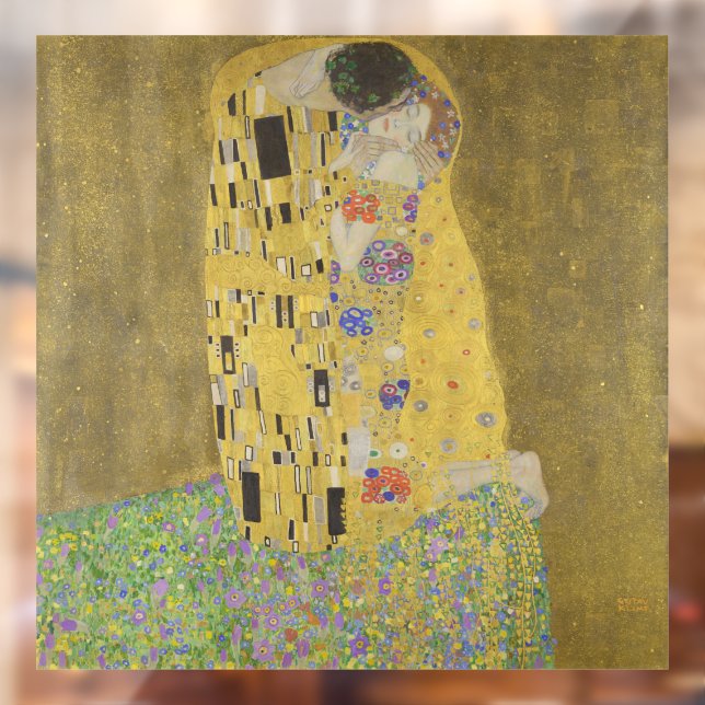 The Lovers Kissing Embrace by Gustav Klimt Window Cling (Sheet 2)
