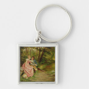 The Lovers (oil on canvas) Key Ring