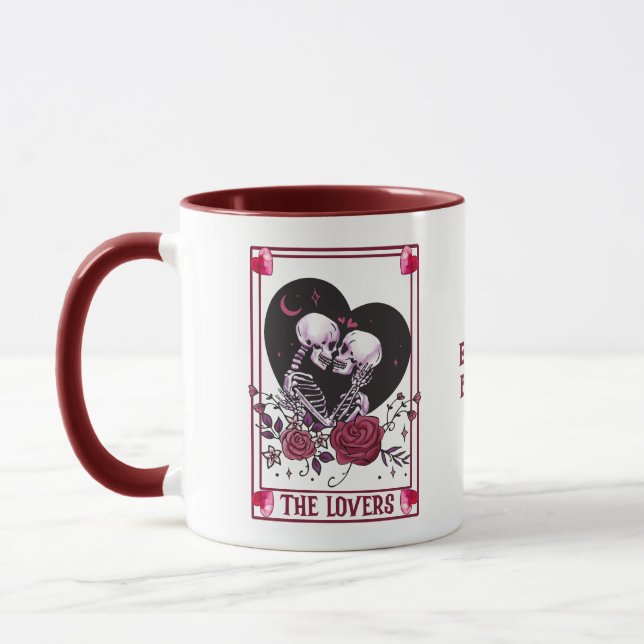 The Lovers Skeleton Couple Valentine's Day Mug (Left)