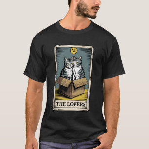 The Lovers Tarot Card Cuddling Cats Cat T-Shirt