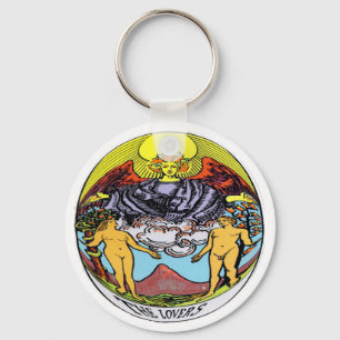 The Lovers Tarot Card Key Ring