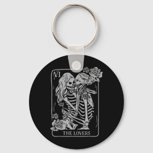 The Lovers Tarot Card Occult Goth Kissing Lesbian  Key Ring