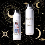 The Lovers Tarot Card | Photo Of The Happy Couple Water Bottle<br><div class="desc">Featuring your favourite photo this water bottle,  coordinates with the rest of "The Lovers" Tarot card collection and makes a cute practical memento to use on your wedding day. To edit the text click the personalise button.</div>