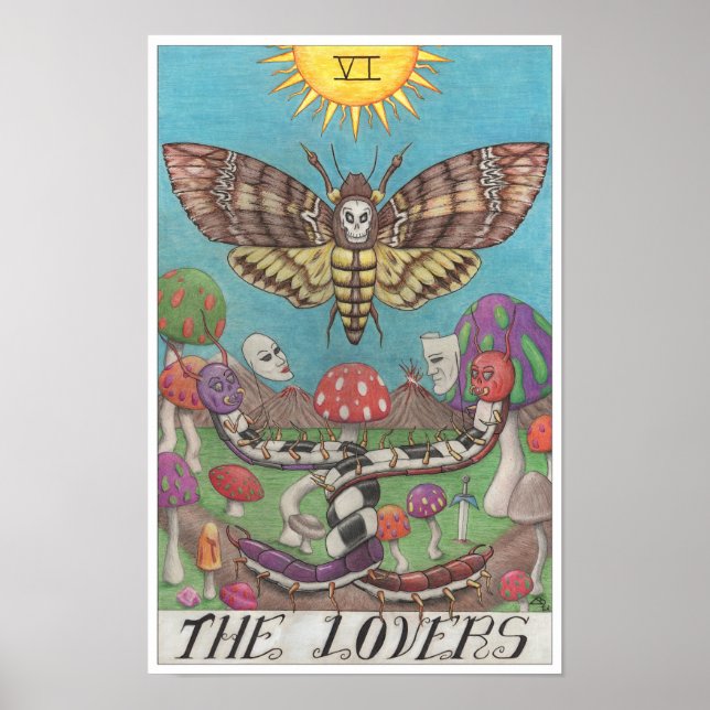The Lovers tarot card Poster (Front)