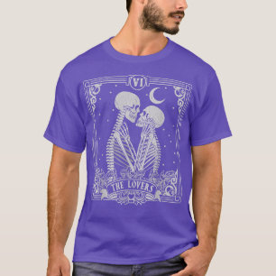 The Lovers Tarot Card Skeleton Valentine Gothic Go T-Shirt