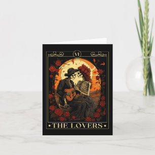 The Lovers Tarot Card Skeleton Valentine Gothic Ha