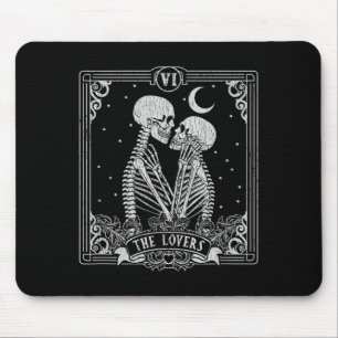 The Lovers Tarot Card Skeleton Valentines Hallowee Mouse Mat