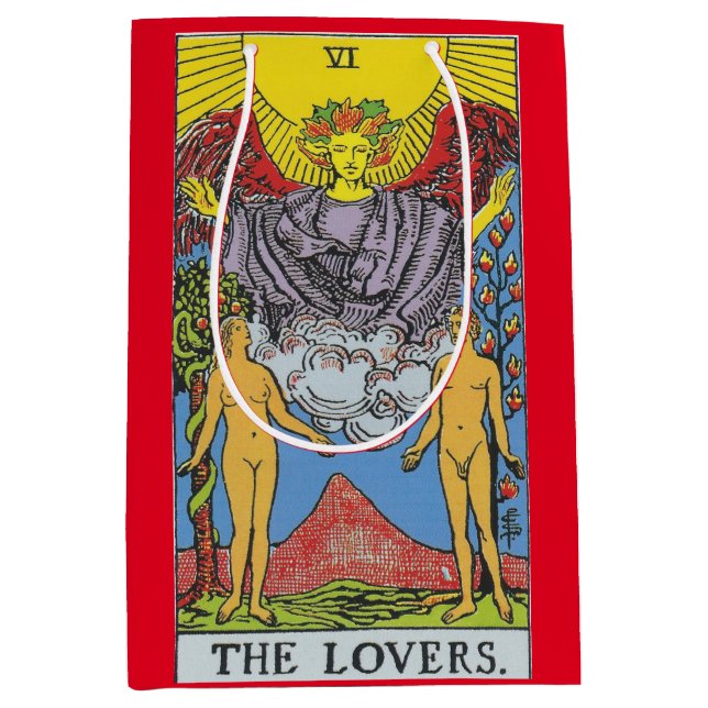 The Lovers Tarot Card Tarots Reading Medium Gift Bag (Front)
