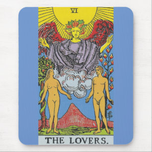 The Lovers Tarot Card Tarots Reading Mouse Mat