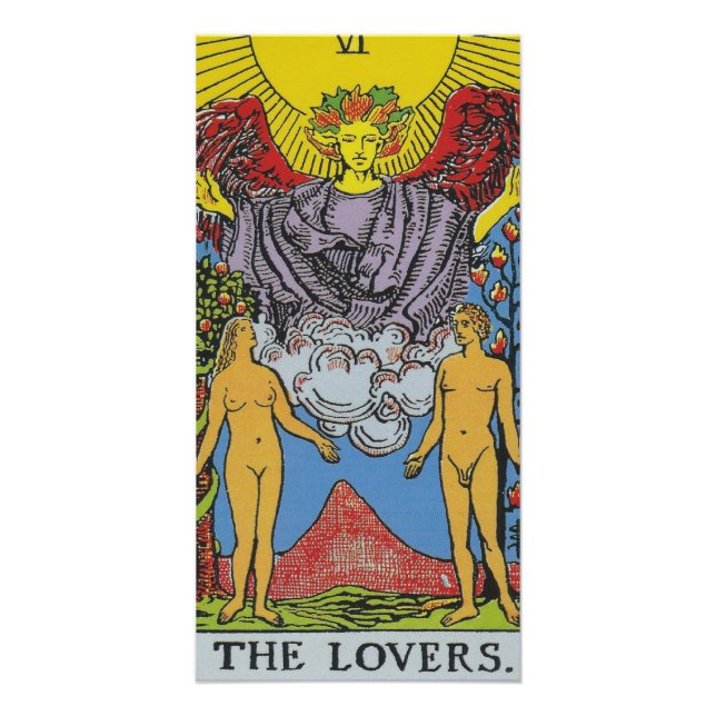 The Lovers Tarot Card Tarots Reading Poster (Front)