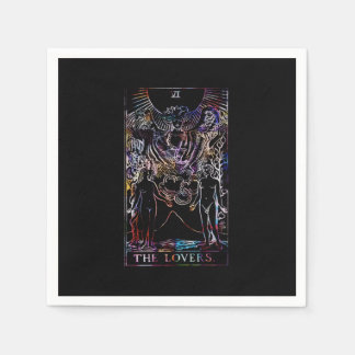 The Lovers Tarot Card Wedding Napkin