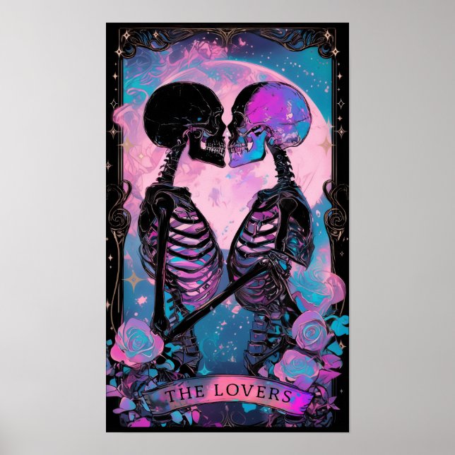 The Lovers Tarot Card Witchy Poster (Front)