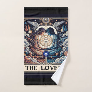 THE LOVERS Tarot Celestial Man & Woman Soulmates Bath Towel Set