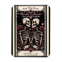 THE LOVERS Tarot Skeleton Love Save the Date