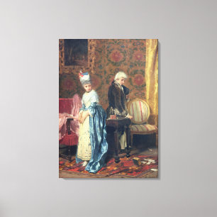 The Lovers' Tiff, 1872 (oil on panel) Canvas Print