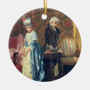The Lovers' Tiff, 1872 (oil on panel) Ceramic Tree Decoration