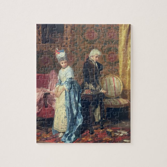 The Lovers' Tiff, 1872 (oil on panel) Jigsaw Puzzle (Vertical)