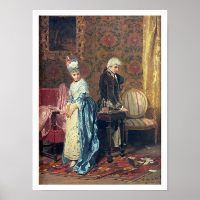 The Lovers' Tiff, 1872 (oil on panel) Poster (Front)