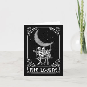 The Lovers Vintage Tarot Card Gothic Halloween Ske