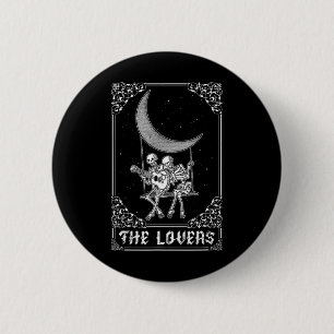 The Lovers Vintage Tarot Card Gothic Halloween Ske 6 Cm Round Badge