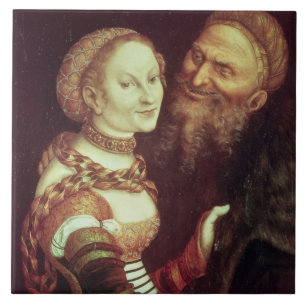The Lovesick Old Man, 1553 (oil on panel) Tile