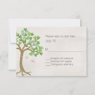 The Loving Tree Wedding RSVP Card