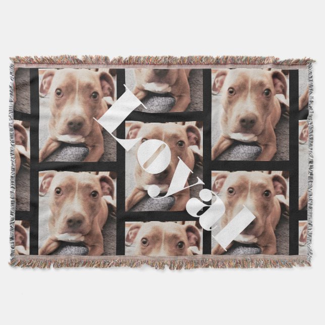 THE LOYAL PIT BULL throw Blanket (Front)