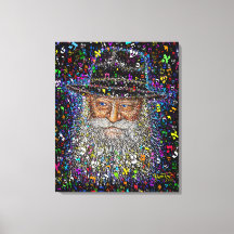 The Lubavitcher Rebbe made of Hebrew Letters