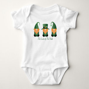 The Luck Of The Irish Gnome Green Baby Bodysuit