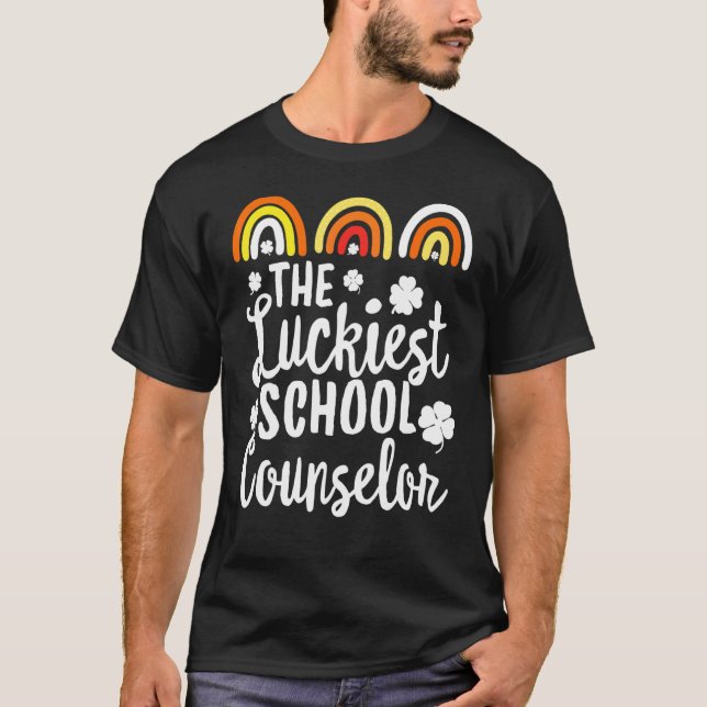 The Luckiest School Secretary St Patrick's Day Luc T-Shirt (Front)