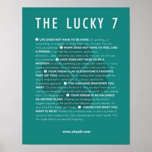 The Lucky 7 Manifesto - 11x14 poster