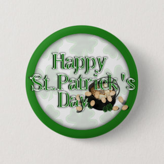 The Lucky Clovers & Pot of Gold 6 Cm Round Badge