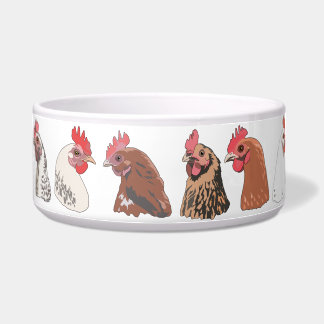 The Lucky Cluckers Large Chicken Print Water/Food 