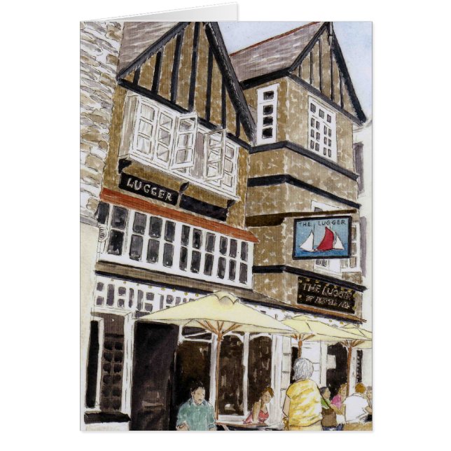 'The Lugger (Fowey)' Card (Front)