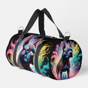 The Luminous Sentinel: A Holographic Staffordshire Duffle Bag