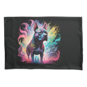 The Luminous Sentinel: A Holographic Staffordshire Pillowcase