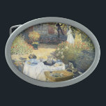 The Luncheon Claude Monet    Belt Buckle<br><div class="desc">The Luncheon.  Claude Monet. Reproduction of famous works of art  images in the public domain.</div>