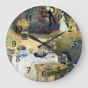 The Luncheon Claude Monet    Large Clock